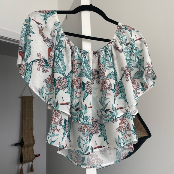 Off shoulder printed top - Picture 2 of 4